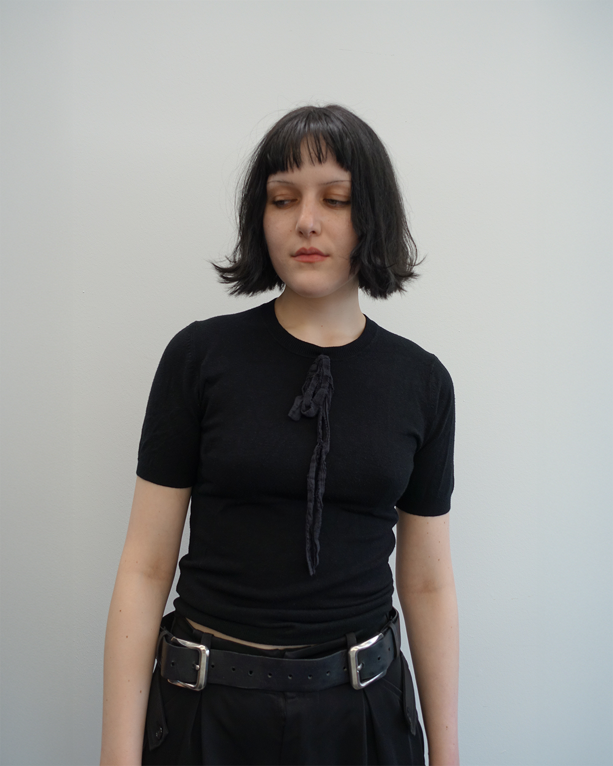 KNOT - Knit T-Shirt With Wool Bow