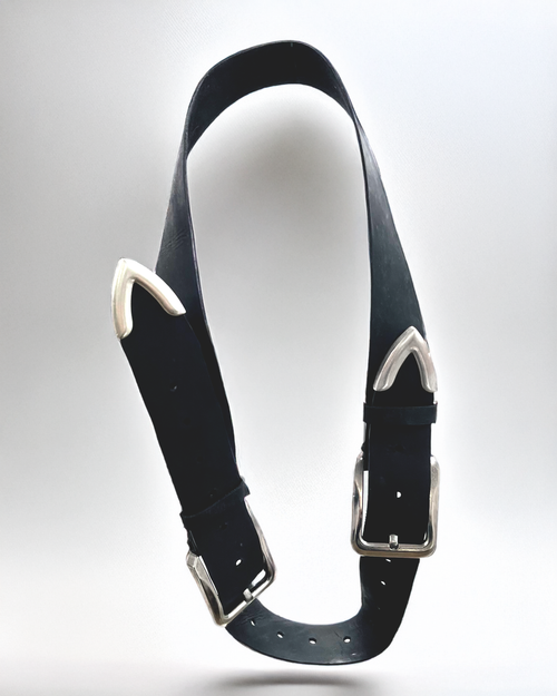 DOUBEL - Metal Detail Leather Belt