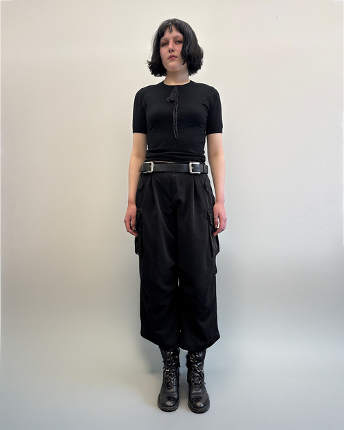 KNOT - Knit T-Shirt With Wool Bow